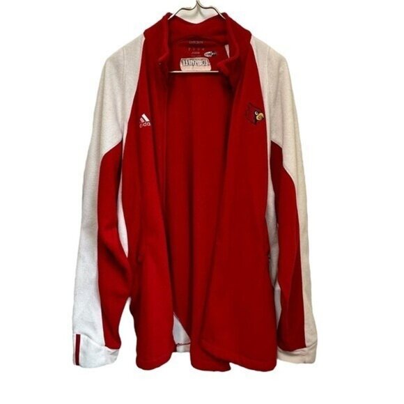 University of Louisville Cardinals Swimming & Diving Team M Adidas Fleece Jacket - Picture 3 of 10